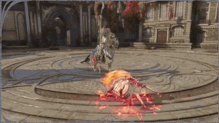 Two Silver Palace characters fighting on the field at once during Synchronised Combat