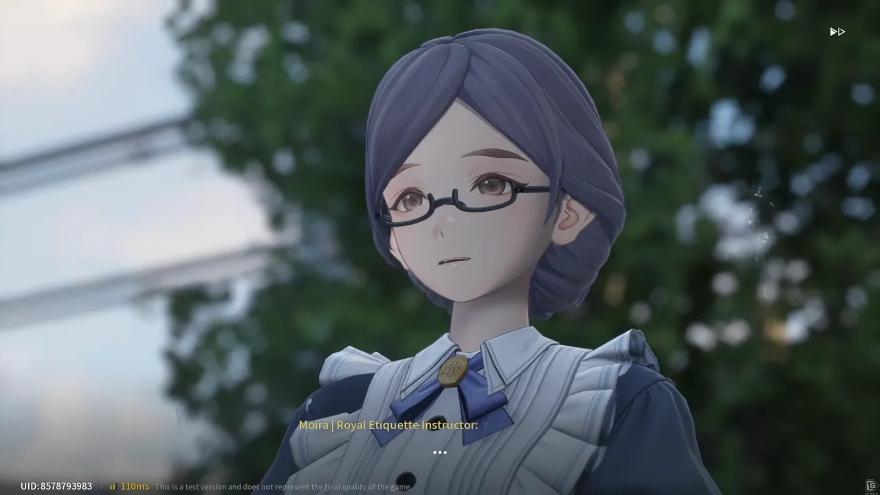 Silver Palace's Moira, labeled Royal Etiquette Instructor in game, the governess who chaperones Cynthia II through the whole case