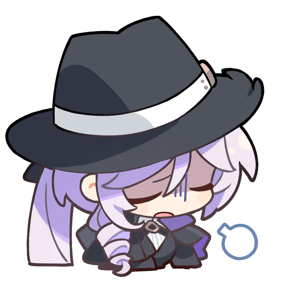 The Detective dozing off under a lowered hat brim