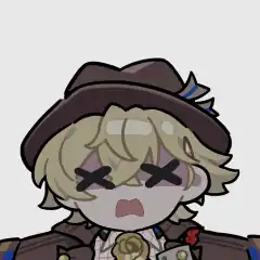Grimm with crosses for eyes and rain falling behind him