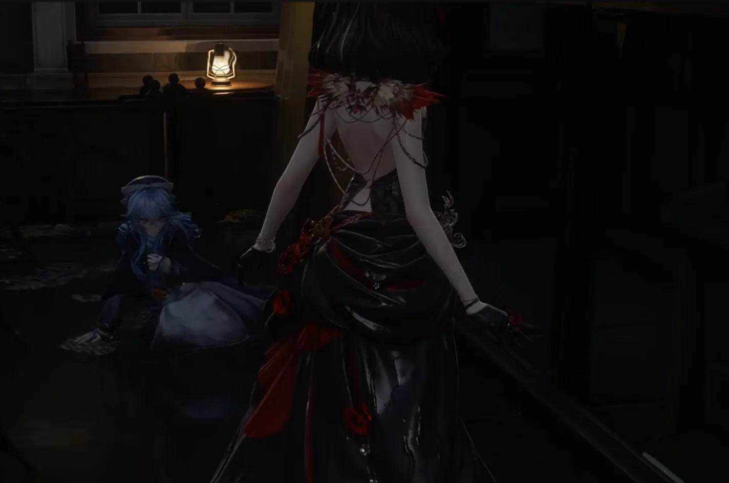 Silver Palace's Ashley as a blood-soaked girl on a rainy Bridgehead night, moments after her first clumsy kill