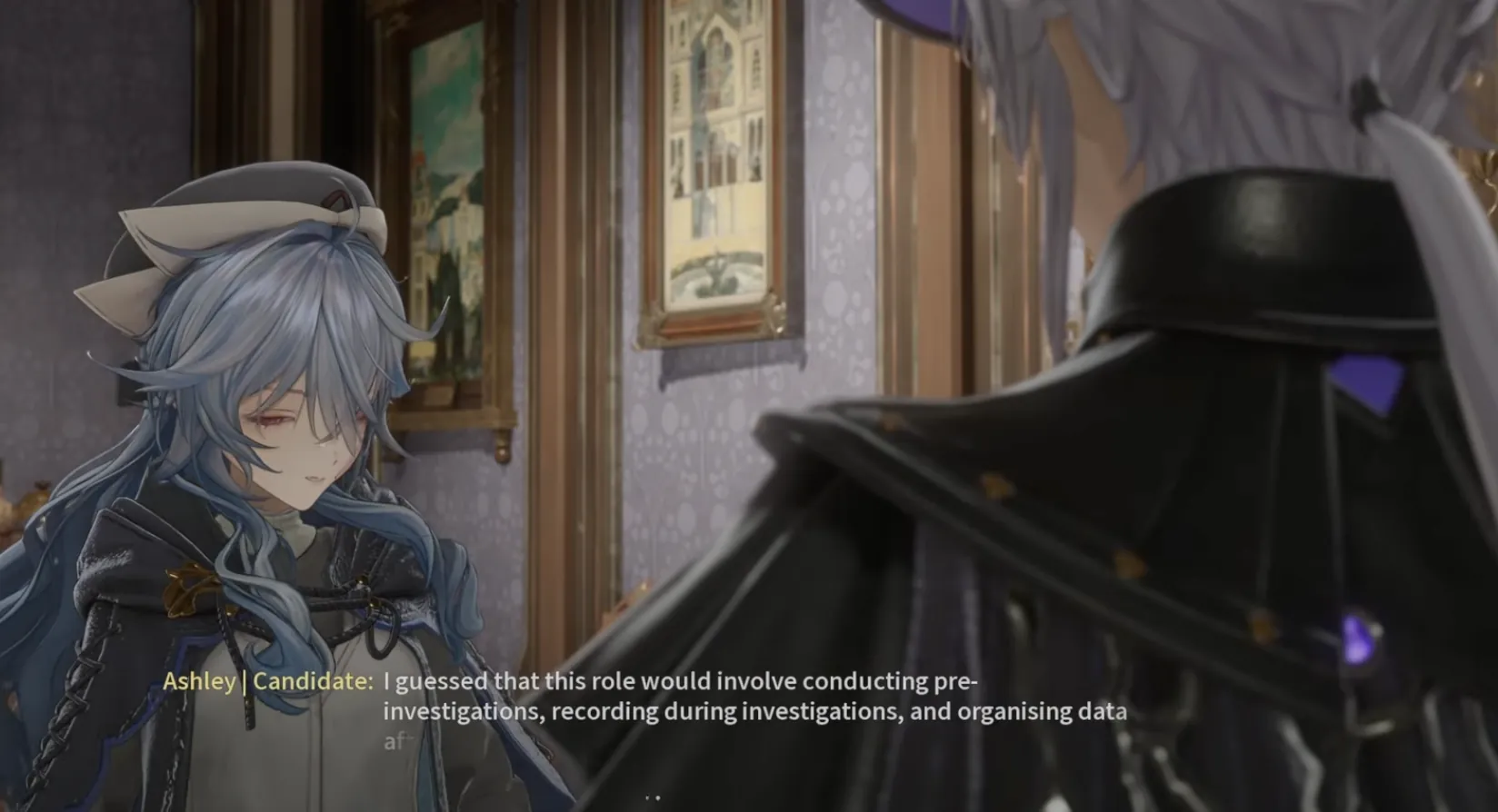 Silver Palace's Ashley, a fresh Royal Academy graduate who scrubbed the office clean and asks for no wages, hired as the detective's assistant