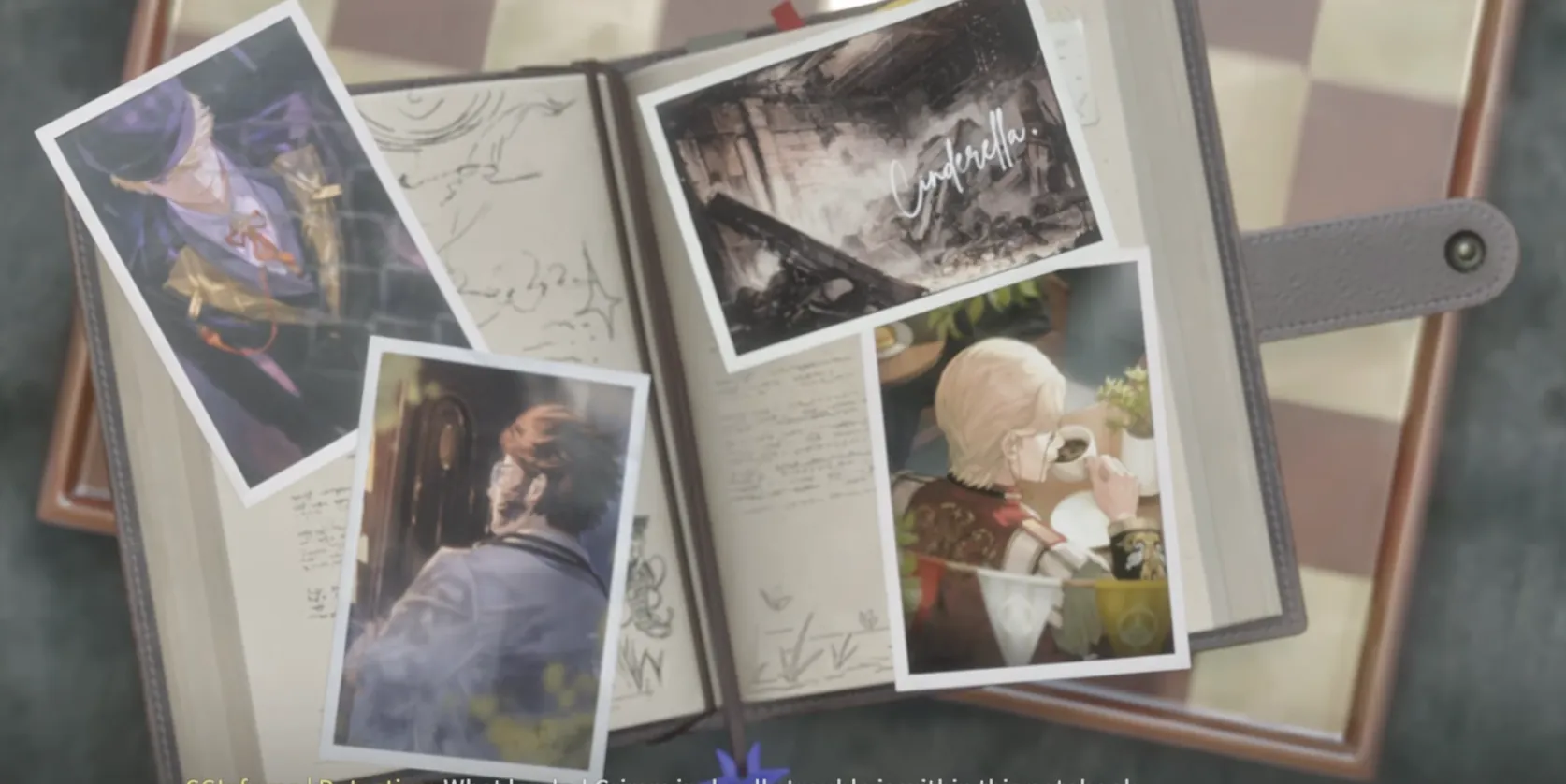Grimm's hidden notebook in Silver Palace, renaming the Nameless Ashes case the Cinderellas