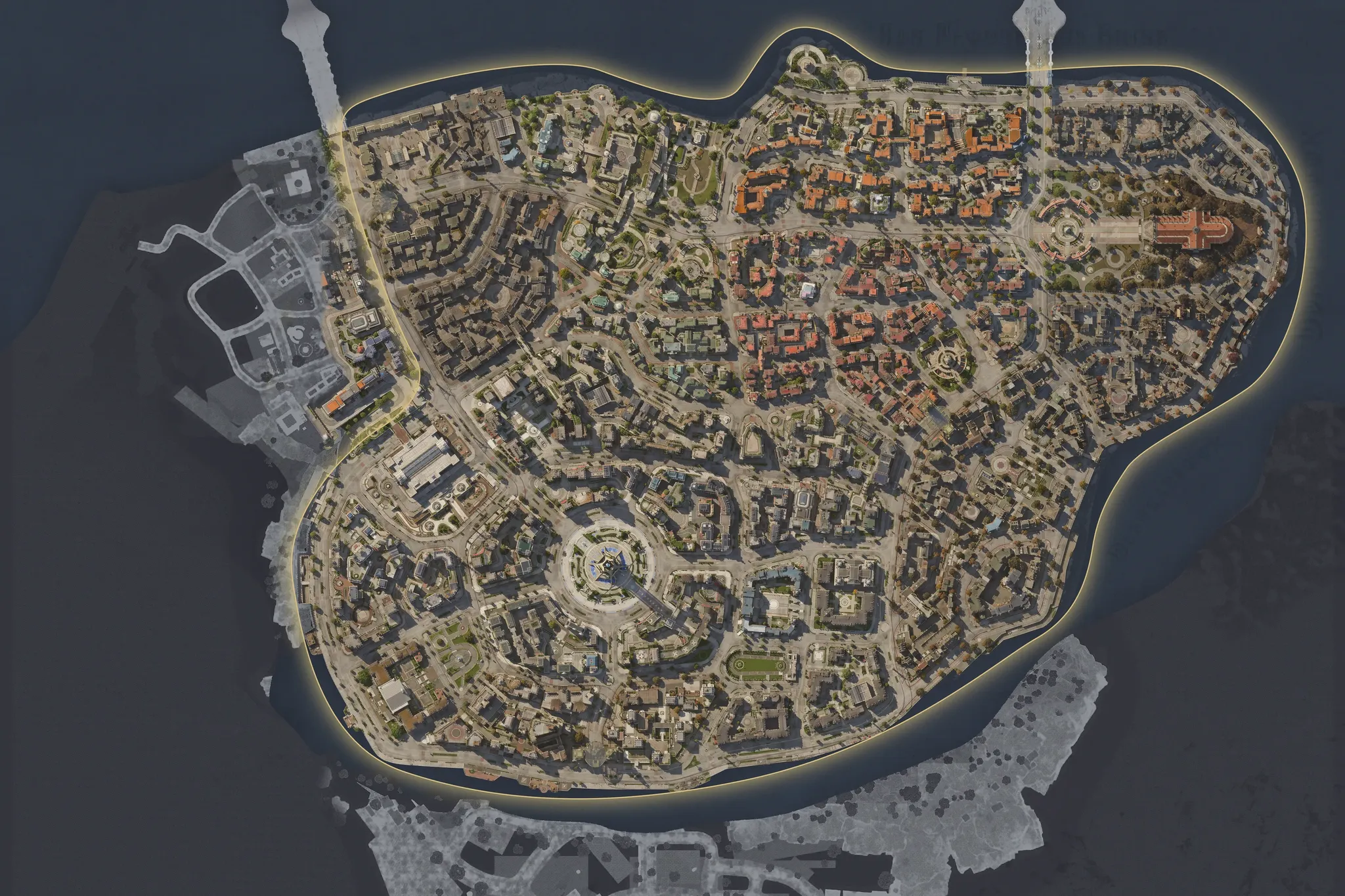 Overhead map of the city of Silver Palace