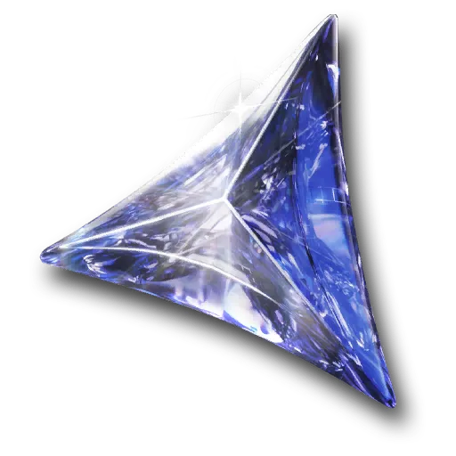 The Mind Shard from Silver Palace, a triangular blue crystal shard